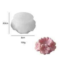 樱花蜡烛硅胶模具，DIY樱花杯蜡烛，手工皂，树脂蜡烛杯硅胶模具 - 花柱 - 查看 4