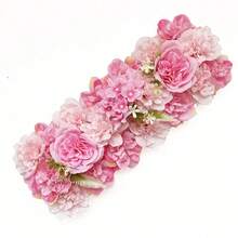 Wedding Arch Artificial Flowers, Wall Decor Arch Floor Flowers, Artificial White Hydrangea Flower Ornaments, Wall Decor, Table Centerpieces, Aisle Decoration, Valentine's Day, Mother's Day Room, Multipurpose Background Artificial Flowers - Multicolor - View 8