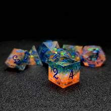 Handmade Sharp Edge Resin Dice Set, Polyhedral Dice For Tabletop Games With Gift Box - D - View 6