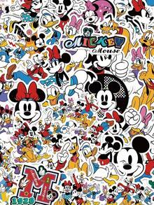 1 Set Of 50pcs Disney Official Cartoon Sticker Set, Disney Animation Character Waterproof Vinyl Stickers, Cute Cartoon Decorative Stickers Suitable For Laptop, Tablet, Skateboard, Luggage, Water Bottle, Scrapbooking, Collectible Gift, Includes Characters Like Stitch, Mickey, Minnie, Winnie The Pooh, Suitable For Christmas, Birthday Party, Fan Merchandise - Disney - View 1