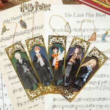 Harry Potter 1pc Character Metal Bookmarks, Harry, Ron, Hermione, Luna, Malfoy Vintage Hollow Bookmarks With Chain, Stationery Gift Suitable For Book Club Readers, Birthday, Holiday, Writers, Book Lovers, Fans, Graduation Gift [Official Authorized] - Multicolor - View 7