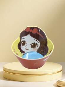 Disney 1件套迪士尼卡通白雪公主密胺餐具，包括盘子、碗、杯子、叉子和勺子，适合家庭聚餐、生日派对，经久耐用 - 彩色 - 查看 14