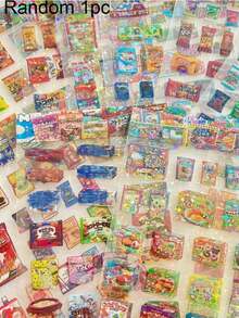 10pcs Cute Cartoon Food Waterproof Stickers, Anime Accessories Gift - Multicolor - View 11