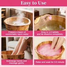 Manicure Spa Tablets 8oz -Pomegranate Soak Balls, Moisturizing Tablets, Cuticle Softener For Foot And Hand Soak Pedicure Spa Supplies Manicure Tools Nail Salon & Tavel Esenntial(40count) - 牛奶蜂蜜 - 查看 7