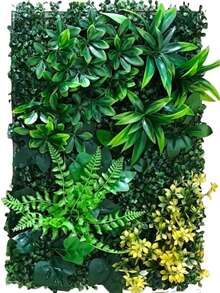 40x60厘米(15.75x23.62英寸)人造塑料绿色植物墙饰,逼真蕨类植物墙板,经久耐用,栩栩如生,适用于室内/室外婚礼、派对、花园、后院围栏和家居装饰 - 彩色 - 查看 16