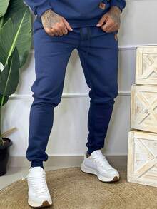 Men's Cotton Winter Fleece Set - Pants/Sweatshirt - Azul - Ver 3