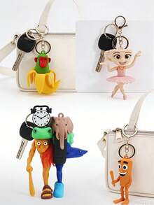 Colgante de Llavero Brain Rot, Encanto de Moda Unisex Exquisito para Mochila, Accesorio de Llavero Regalo, Diseño Dong Dong Dong Desierto, Llavero Portátil Adecuado para Decoración de Mochila - Multicolor - Ver 6