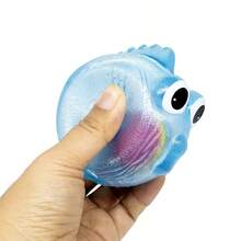 Juguete de peluche de pez con sonido, juguete masticable interactivo para perros con sonido de color aleatorio - Multicolor - Ver 3