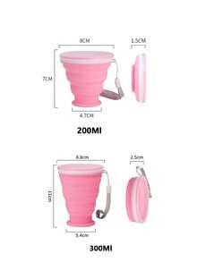 6.09oz Outdoor Silicone Collapsible Cup With Carabiner, Creative Portable Retractable Cup For Rinsing, Suitable For Travel, Outdoor Sports, Foldable Rinse Cup With Lid And Cover, Leak-Proof Portable Collapsible Cup For Hiking, Camping - Multicolor - View 8