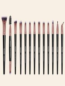 MAANGE 13pcs Makeup Brush Set, Including Eyelash Brush, Eyebrow Brush, Eyeshadow Brush, Highlighter Brush, Nose Contour Brush, Concealer Brush, Eyeliner Brush, Halo Brush, Made Of Soft Fiber Material, Convenient For Travel, Ideal Gift For Women And Girls. The Set Includes Various Makeup Brushes, A Complete Makeup Brush Set, Makeup Gift Set, Etc. - Black - View 8