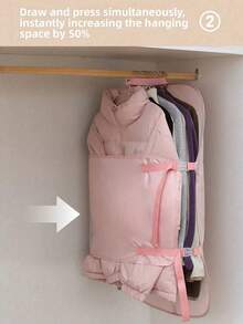 1pc Foldable Compressed Storage Bag, Reusable Garment Dust Cover, Large Capacity Organizer Bag Suitable For Travel, Moving, Wedding, Camping, RV, Closet, Home Essentials,Bedroom Room Decor,Back To School - Multicolor - View 6
