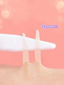 5pcs Double Eyelid Tapes, Invisible Single-Sided Eyelid Lift Strips, Natural Looking Eyelid Lift Fibers For Uneven Double Eyelids - Nude - View 4