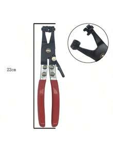 1pc Automotive Hose Clamp Pliers, Used For Disassembling And Installing Ring Or Flat Hose Clamps, Pipe Clamp Repair Tool, Universal Rotary Clamp Remover (Black And Red) - A - View 6