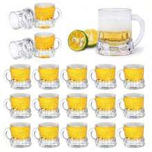 6个装迷你啤酒杯，小型品鉴杯，威士忌果汁杯，生日烧烤啤酒节单身派对用品 - 無色 - 查看 1