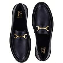 Loris Shoes Oficial Women's Tractor Moccasin Round Toe With ABS Chain Decoration 026-005 - màu đen - Xem 6