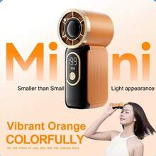 Quạt mini cầm tay USB 1 chiếc, kiểu dáng bo tròn, cảm giác mát lạnh, pin dung lượng cao, màu sắc thời trang, 199 tốc độ điều chỉnh, tuabin tốc độ cao hoạt động êm ái, di động, thích hợp cho hoạt động ngoài trời, cắm trại, du lịch, bãi biển, văn phòng, trường học, tiệc bể bơi và sử dụng hàng ngày. - Nhiều màu - Xem 16