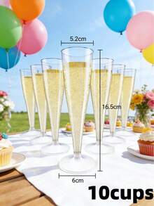 10/20 个 4.5 盎司可重复使用的加厚透明香槟杯、果汁杯、水杯、葡萄酒杯、鸡尾酒杯，适用于派对、聚会、冷饮、生日、情人节、婚礼和大型活动 - 多色 - 查看 9