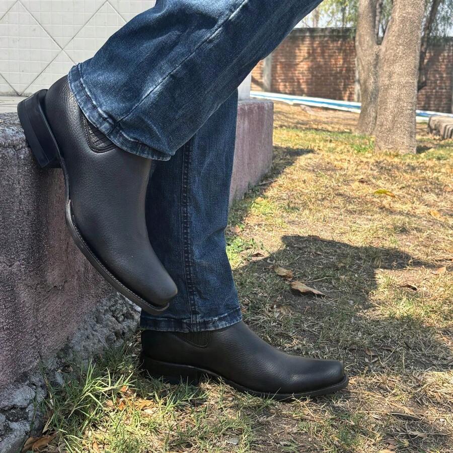 Botin vaquero de piel Grabado De Venado para hombre color miel Dubai Botas Comodos Premium Botines