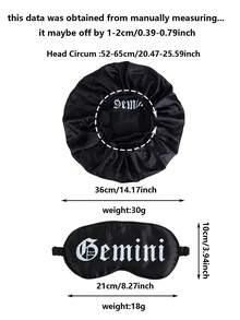 12 Constellation Print Bonnet & Eye Mask - A - View 6