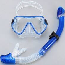 1 Set Panoramic Wide-Angle Adjustable Dry Snorkel Mask, Tempered Glass Anti-Leak Adult Snorkeling Diving Swimming Training Equipment, Professional Snorkel Set - Multicolor - View 13