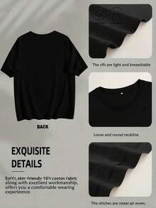 Orcacoatings Women's "Beautiful Disaster" Cow Skull Rose Western Graphic T-Shirt, Washed Crew Neck Short Sleeve Oversized Cowgirl Tee, Bestselling Boho Country Top,Women-Shirt Friends And Family Holiday Parties, Vacation Outfits Women - 黑色 - 查看 6