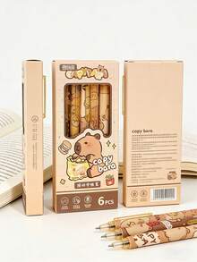 6支可擦凝胶笔，适用于办公用品、文具和返校礼物 - 彩色 - 查看 10