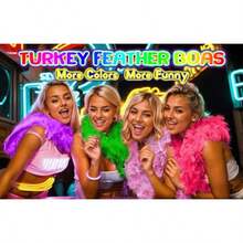 Colorful Feather Boa 6 Pack 6.6ft Turkey Boa For Wen For Bachelor Party Halloween With Heart Unglae - 6 Colors - View 5