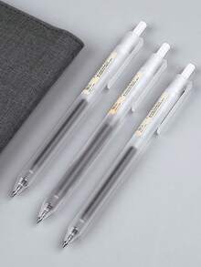 2/5/10pcs/Set Neutral Pens, Simple Push-Type Ballpoint Pens, 0.5mm Ink, Suitable For Business Office, Back To School Essential - Press the Pen - View 4