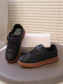 New Solid Color Canvas Sneakers, Retro Outdoor Sports Casual Shoes For Boys And Girls - Black - View 4