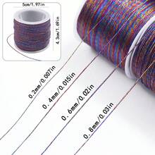 1 cuộn dây vàng và bạc, chỉ xâu hạt thủ công tự làm vòng tay, vật liệu phụ kiện thủ công. - Tổng hợp dòng sản phẩm - Xem 5