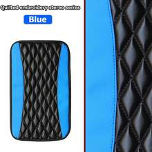 FCV 1 pieza Funda universal para reposabrazos de consola central de coche para las 4 estaciones, protector de reposabrazos de coche de piel sintética con bordado antideslizante, accesorios de coche - Diamante - Ver 8