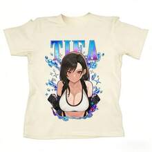 2026 New Tifa Lockhart FF7 Retro T-Shirt - Waifu T-Shirt,  7 T-Shirt, Men's And Women's Summer Loose Fashion Top - 白色 - 查看 13