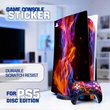 1 Bộ Miếng Dán Trang Trí In Hình Dành Cho Máy Chơi Game Phiên Bản Đĩa, Chống Trầy Xước, Chống Trượt, Thiết Kế Sáng Tạo (3 Miếng/Bộ) - Xem 3