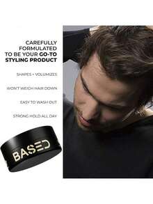 BASED Men's Advanced Hair Clay, Advanced Hair Clay With Intense Hold, Texturizing And Low Shine For Styling Medium, Thick Hair, Natural Shine And Fragrance, Easy To Apply, Suitable For All Hair Types, Moisturizing And Nourishing Oil (1 Pack, 3 Oz). - 2pcs - View 5