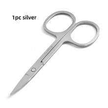 1pc Black Stainless Steel Cross-Stitch Embroidery Scissors, Eyebrow Trimming Small Scissors, Beauty Makeup Tool, Random Packaging Bag - Pink - View 4