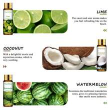 PHATOIL 高级水果精油套装 9 瓶装 10ml/0.33fl.Oz 精油套装 香氛精油，适用于肥皂、蜡烛制作、香薰机、加湿器、DIY 香水 - 青柠/苹果/芒果/百香果/草莓/西瓜/樱桃/椰子/菠萝 - 9 pcs/set-05 - 查看 5