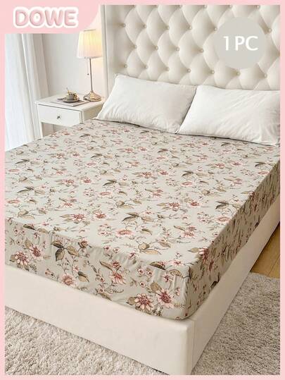 1 tấm ga trải giường in họa tiết, kích thước 30CM, 100% sợi polyester, nhẹ và thanh lịch, mềm mại như mây, phong cách tối giản hiện đại cho phòng ngủ, phù hợp với nhiều kích cỡ giường.