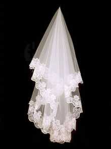 Khăn voan cô dâu dài màu trắng ren, phụ kiện chụp ảnh cưới, khăn voan ngang vai, trang phục mùa thu, mùa hè, đi biển cho phụ nữ. - Nhiều màu - Xem 9