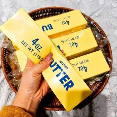 1pc Soft Butter Stick, Slow Rebound Stress Relief, Can Be Used Work, School, Entertainment, And Party Games, Making Moist Butter Stick Stress Ball Classroom Focus Tool! Silent Stretching Slow Rebound Stress Toy, Helps Reduce Distraction Fun Soft Squishy Toy