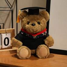 1 pieza Muñeco de peluche de oso doctor de dibujos animados lindo, muñeco de peluche para la temporada de graduación, oso de peluche con disfraz de doctor con lazo esponjoso y gracioso, recuerdo de graduación estudiantil, accesorio para fotos, decoración del hogar, regalo de cumpleaños para niños, regalo para novia, mejor amiga, Día de la Madre, Día del Niño - Multicolor - Ver 18
