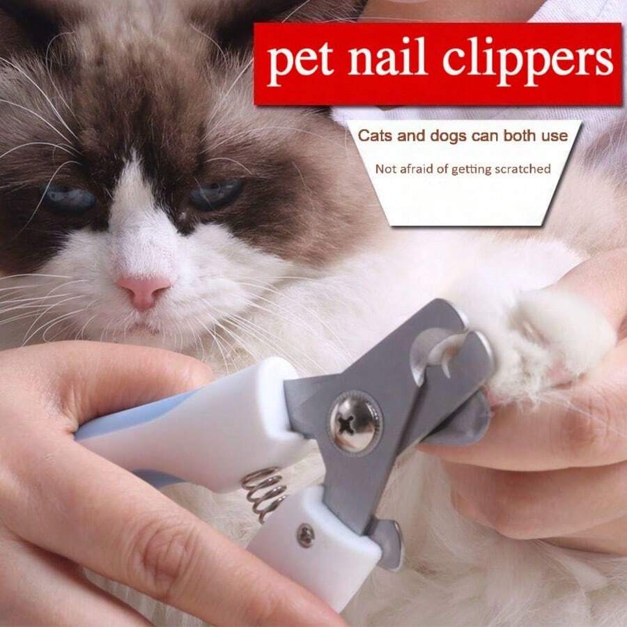 专业设计的宠物猫狗指甲钳。适合初学者，这款宠物指甲钳可以修剪猫狗指甲。适用于小型和中型宠物。附赠宠物指甲锉。