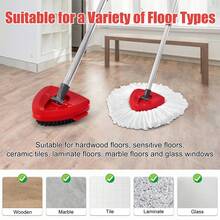 1set Spin Mop Set Compatible With Easywring 1Tank System Dust Cleaning Deeply Mop Heads And Brush Set High Quality Kitchen Bathroom Cleaning Accessories - Set - View 6