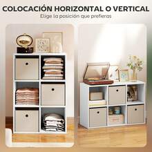 HOMCOM Estanterías - Beis - Ver 4