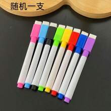 9pcs/Set 8-Color Dry Erase Markers With Erasers, Suitable For Office, Refrigerator, Calendar - Multicolor - View 14