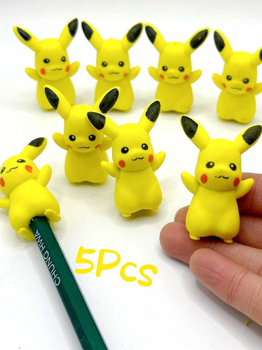 Bộ 3/5 món hộp bút đa năng 3D nổi hình hoạt hình, nắp bút và tẩy, đồ dùng văn phòng phẩm cho học sinh, quà tặng tiệc tùng.