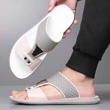 Zapatillas de verano para hombre, sencillas y modernas, con suela fina y antideslizantes, para deportes y ocio. - Blanco - Ver 5