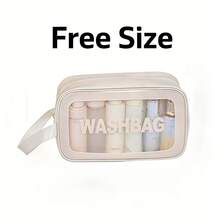 2026 New High-Capacity Portable Fashion Style High-Quality Women's Cosmetic Bag, Travel Makeup And Toiletry Storage Pouch - Beige - View 7