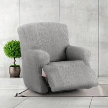 Kiva Bi-Elastic Recliner Chair Cover With Adjustable Support Foam, Various Colors Available - Breathable And Durable Recliner Chair Cover - 淺灰色 - 查看 5