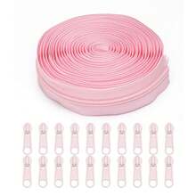 1 Set, #5 Nylon Zipper (Zipper Length 177 Inches/4.5 Meters) + 20 Zipper Pulls, 20 Colors Available, Suitable For Clothing, Bags, Sewing Replacement And More - 5nl+20cpt - View 8