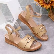 Giày sandal cao gót đế xuồng thoáng khí, nhẹ, chống trơn trượt dành cho nữ. - Rượu sâm banh - Xem 12